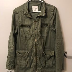 Army green utility jacket